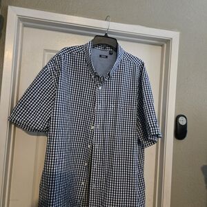 Izod Men's Blue Gingham Shirt